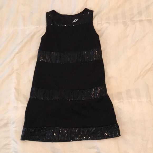 Y&F | Young & Free Black Dress with Sequins 8-9 Y - Picture 2 of 5